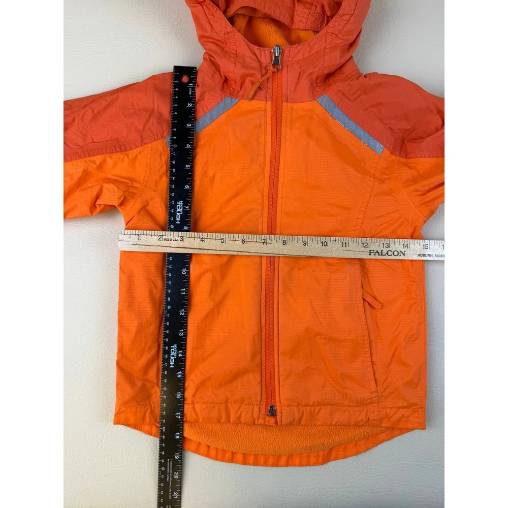 LL Bean Sz 4 Windbreaker Jacket Outdoor Gorpcore Nylon Fleece Lined Reflective